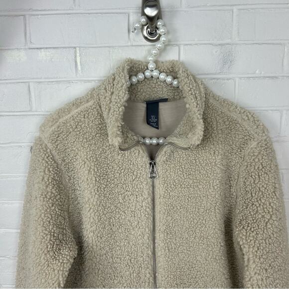 H&M Regular Fit Tan Teddy Zip Up Jacket Size S - Picture 4 of 9